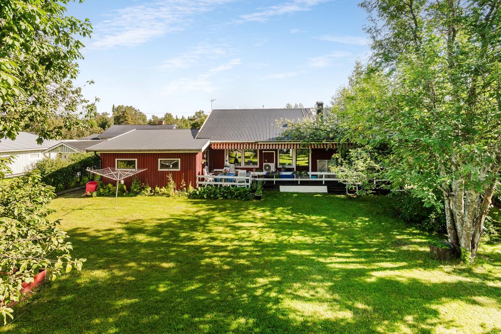 Stor och lummig trädgård