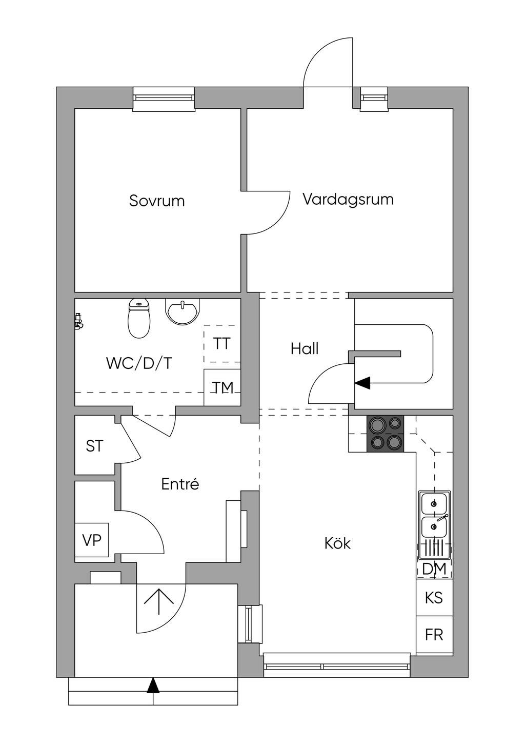 Planlösning entréplan