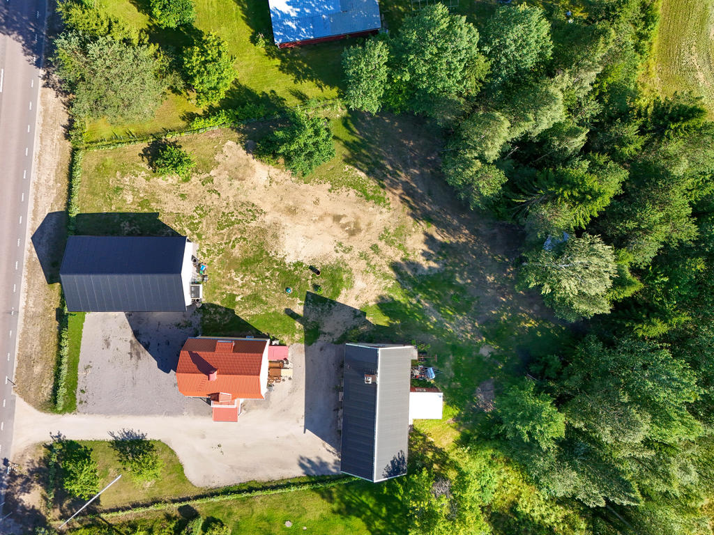 Vy rakt ovanför tomten.