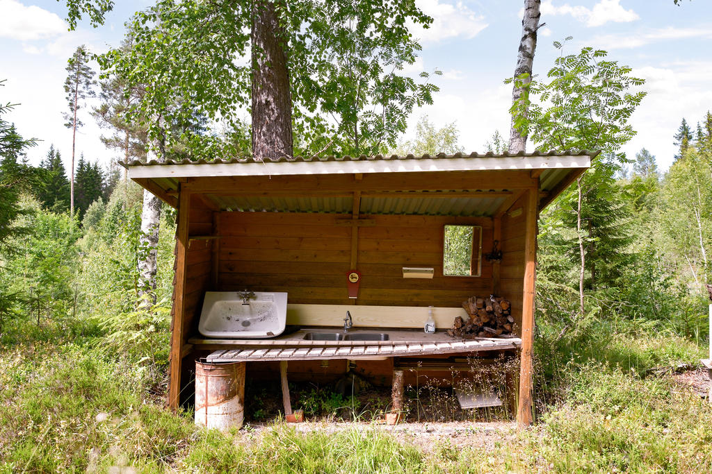 Skärmtak med diskplats/utekök