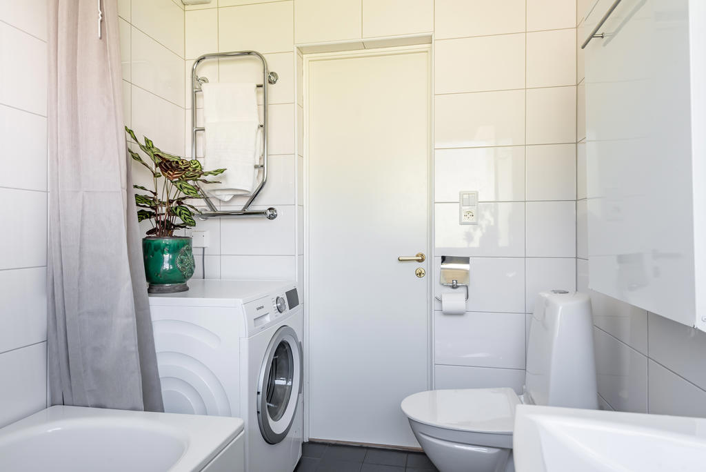 Egen tvättmaskin i badrummet