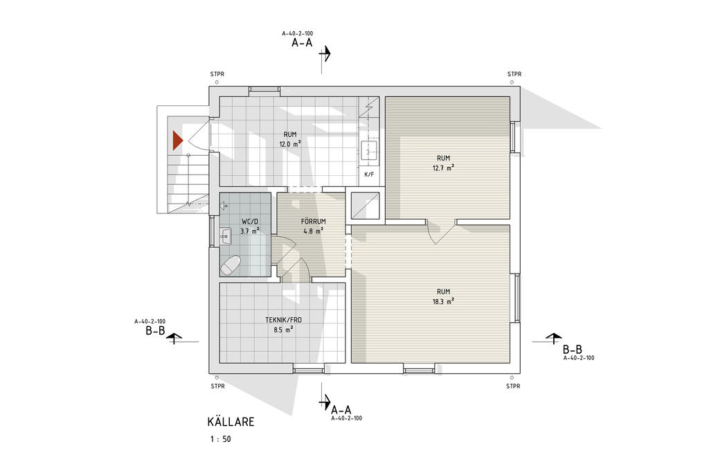 Planritning Källare