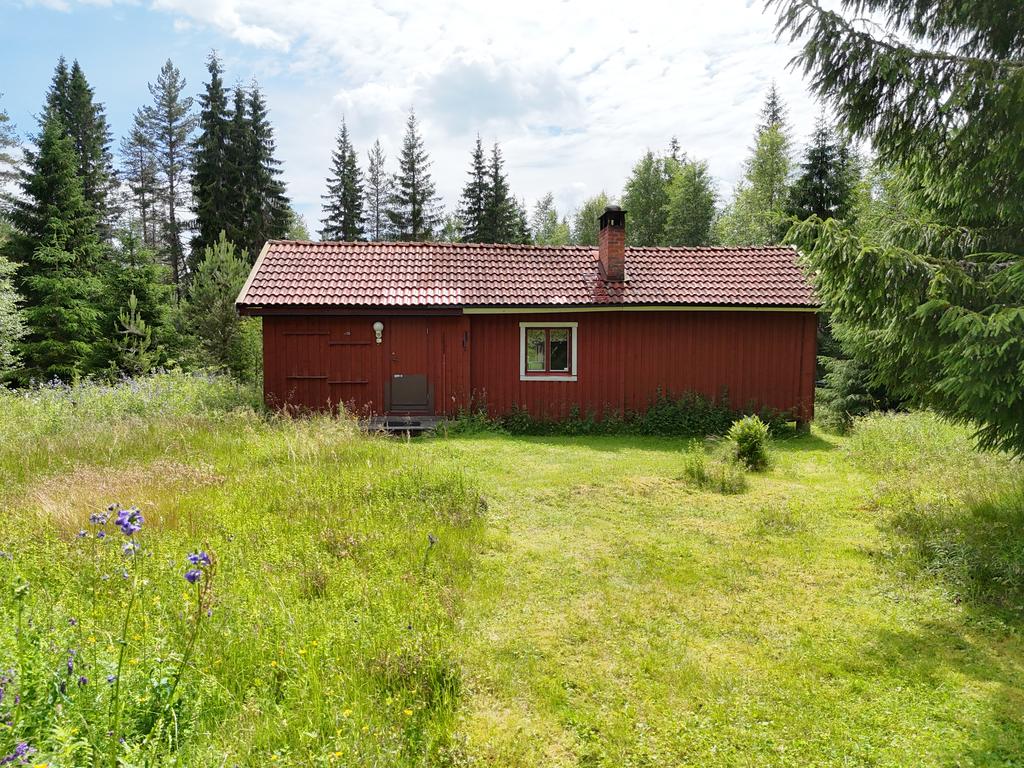 Enplanshus med kamin och öppen spis. 