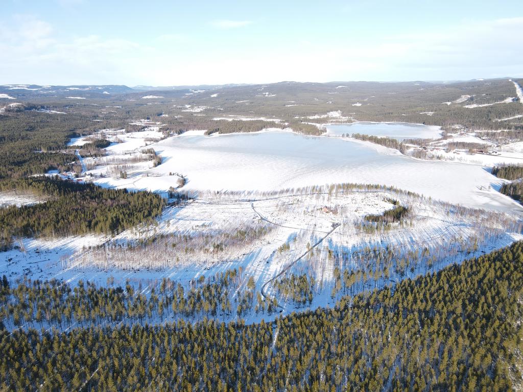 Drönarbild över området (Vinter)