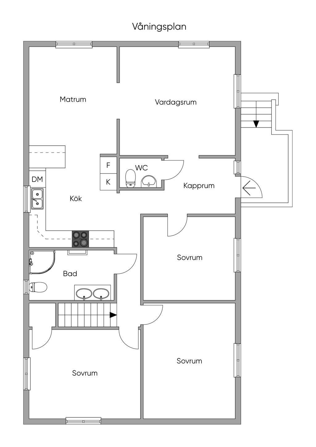 Planlösning entréplan