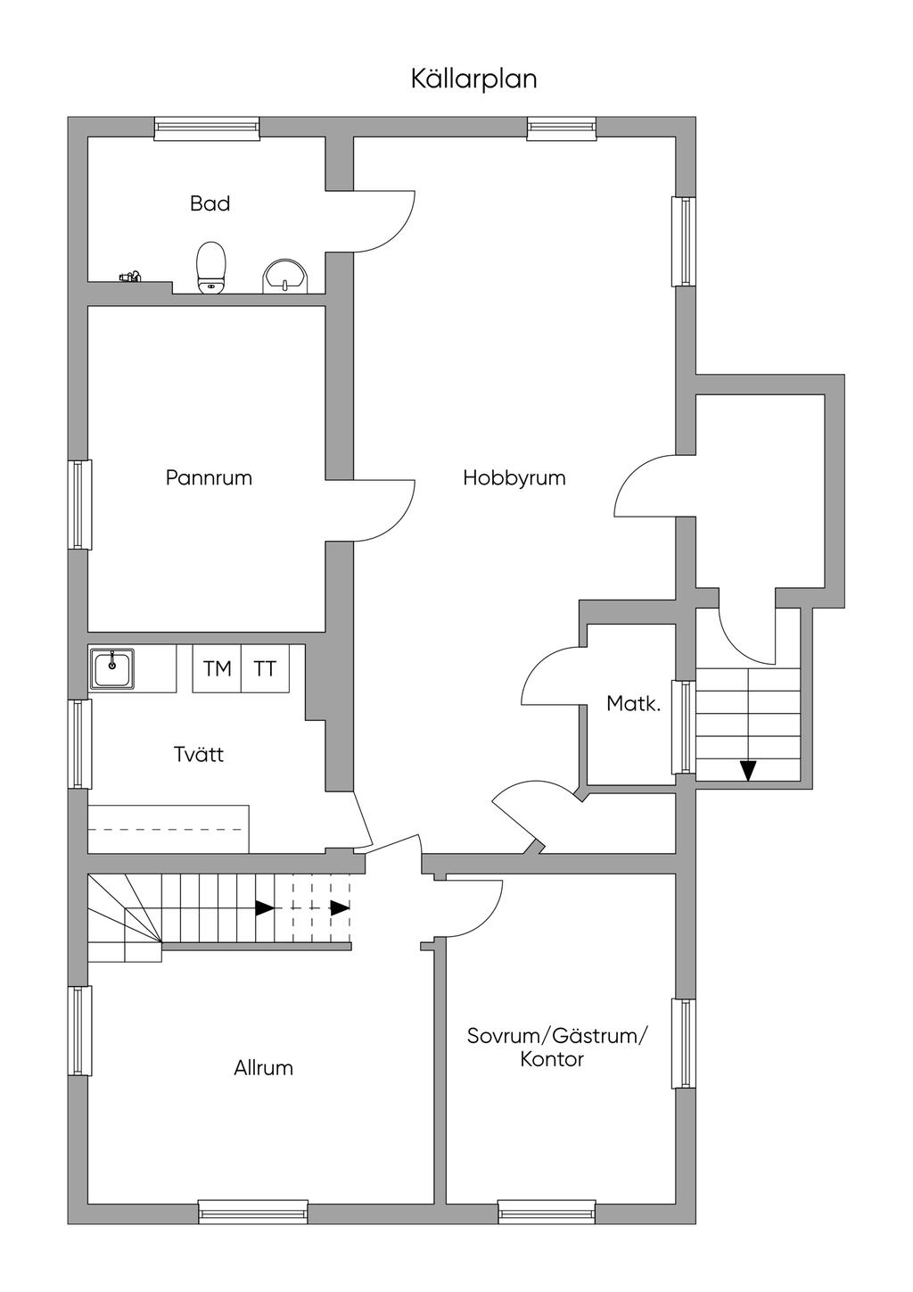 Planlösning källare
