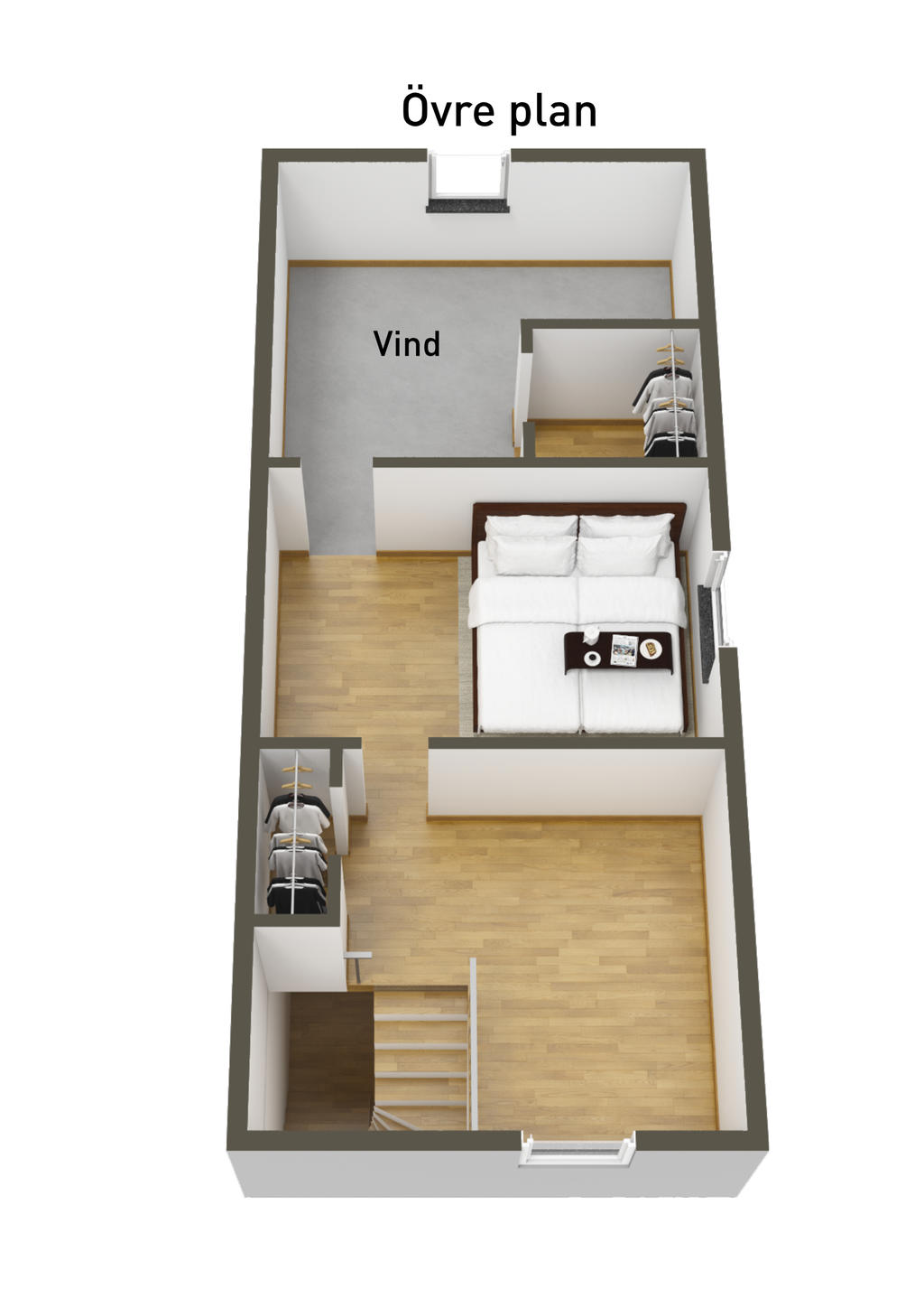 Planlösning övre plan 3D