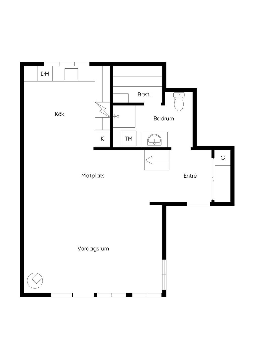 Planlösning, entréplan