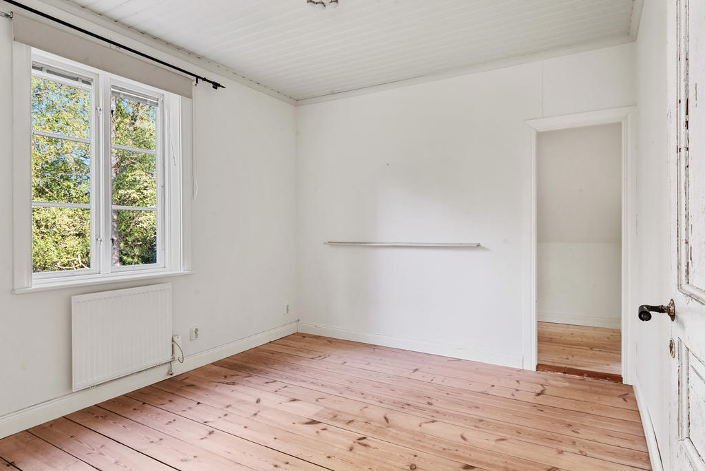 Ett sovrum på övre plan