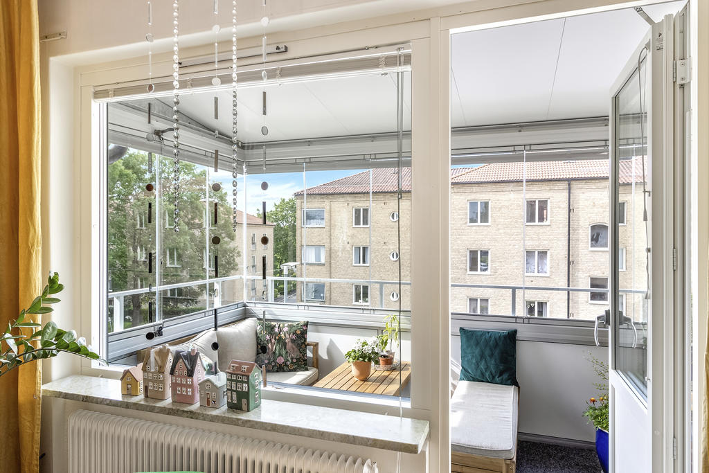Utgång till balkong 