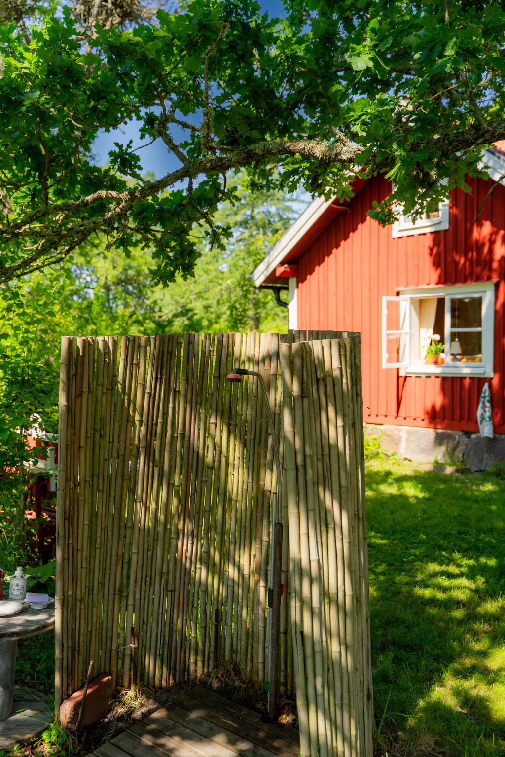 Utedusch, så skönt!