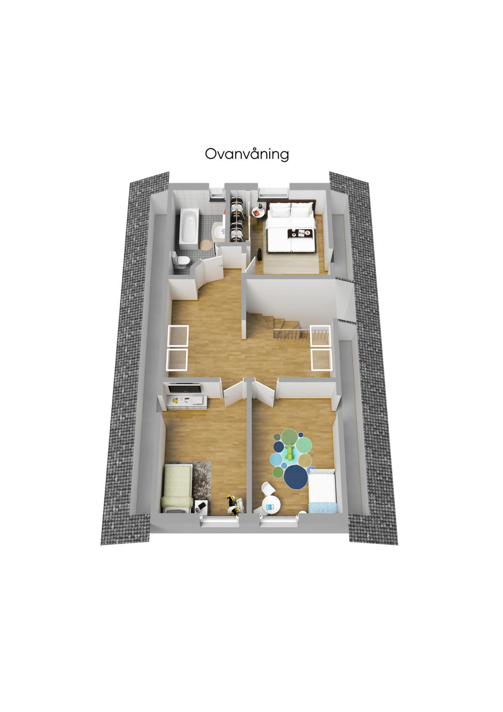 Planritning 3D, ovanvåning
