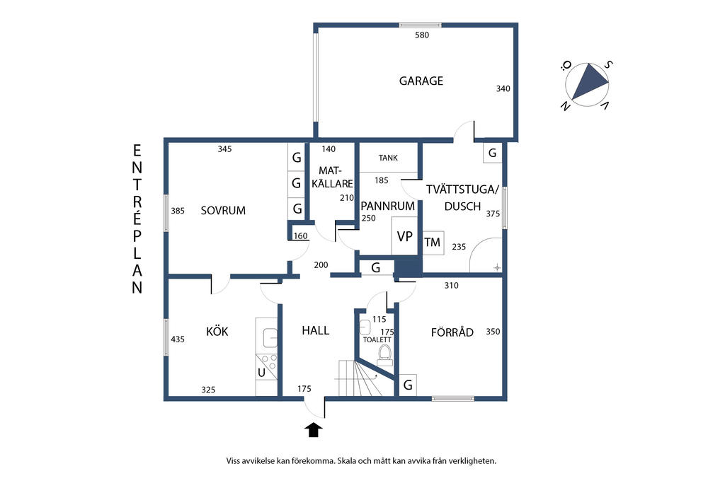 Planlösning, entréplan