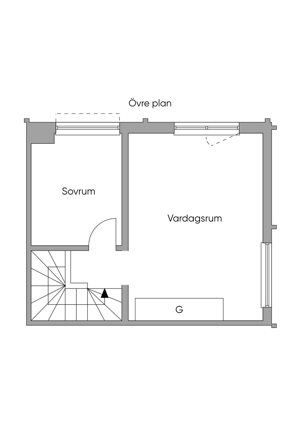 Alternativ planlösning övre plan