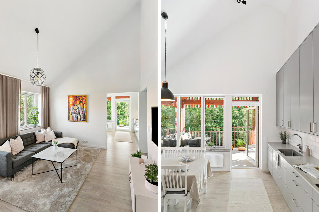 En unik lägenhet längst upp i huset! Med fantastisk takhöjd!