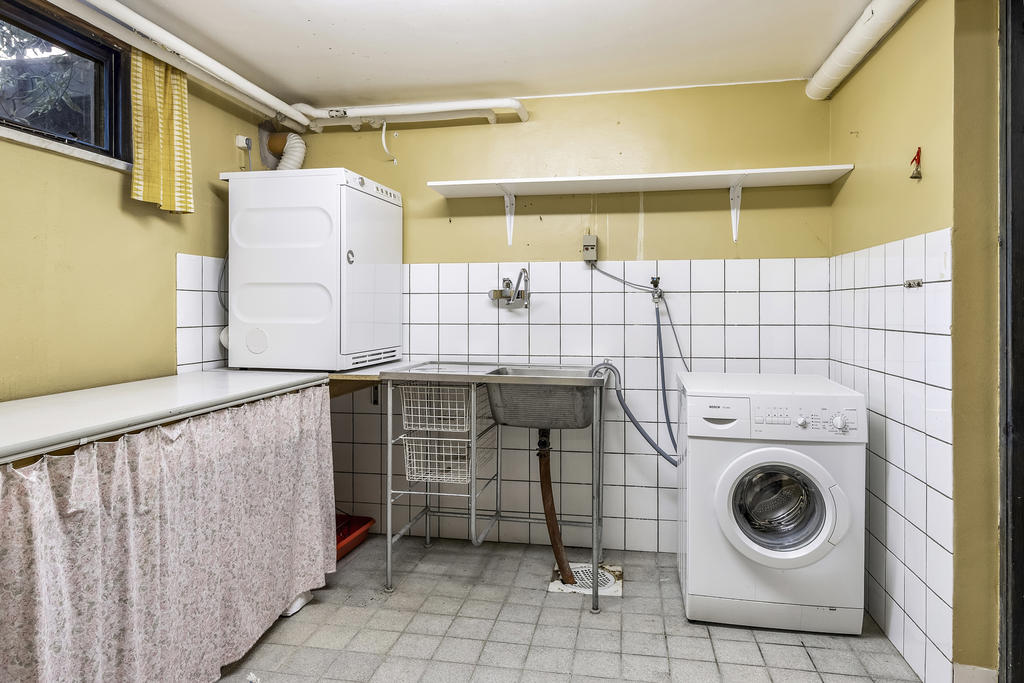 Tvättstuga i källarplan