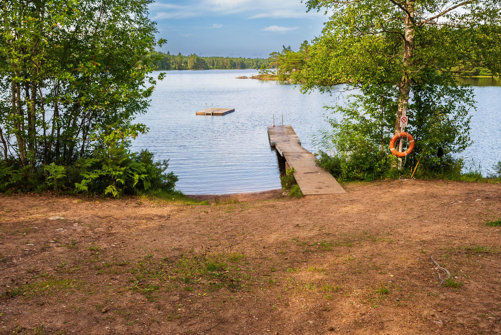 Badplatsen når du på bekvämt promenadavstånd