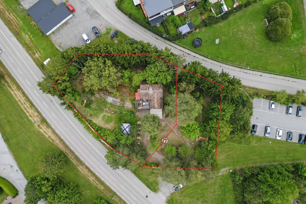 Förslag på avstyckning, observera att tomtgränserna inte är exakt inritade