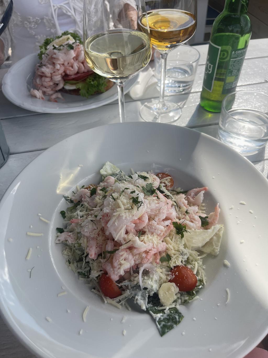 En måltid på Skaldjurscaféet.