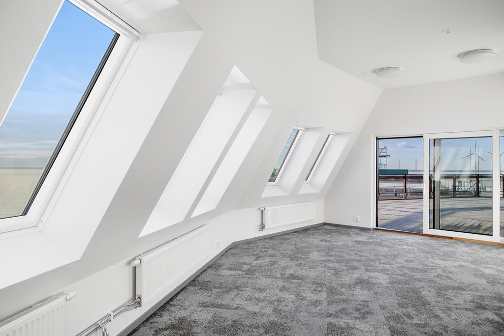 Den gemensamma samlingslokalen högst upp i huset