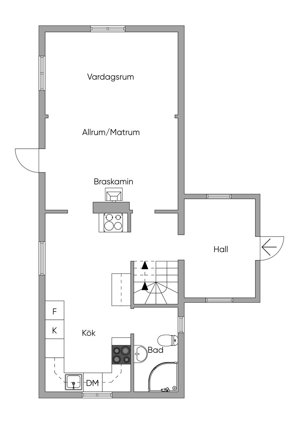 Planlösning entréplan