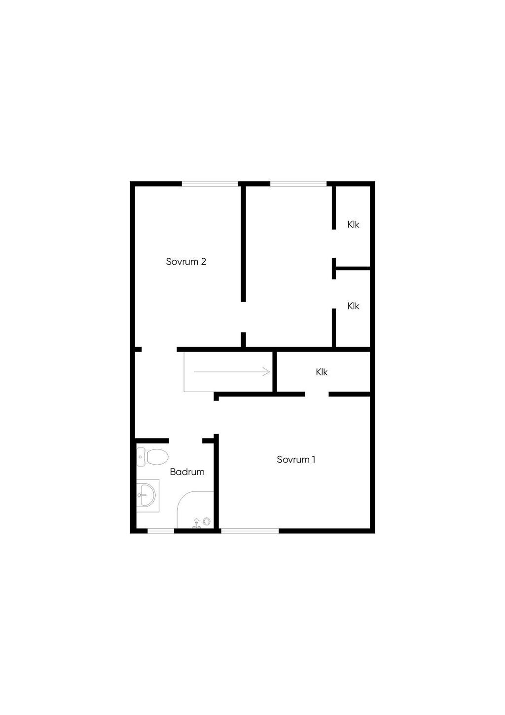 Alternativ planlösning övre plan