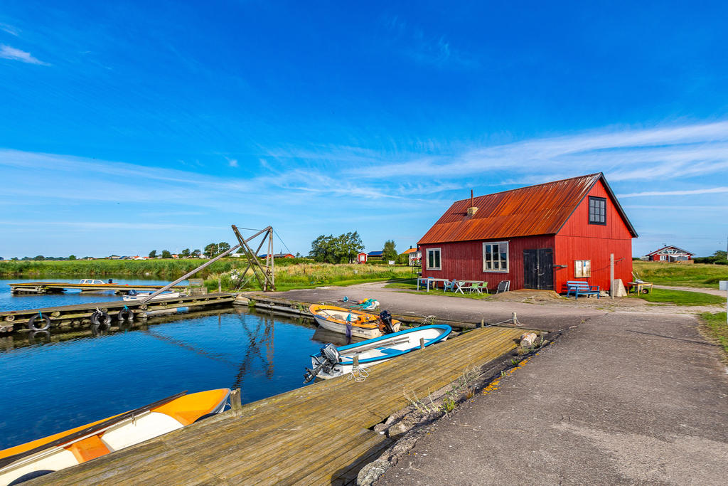 Charmig hamnmiljö