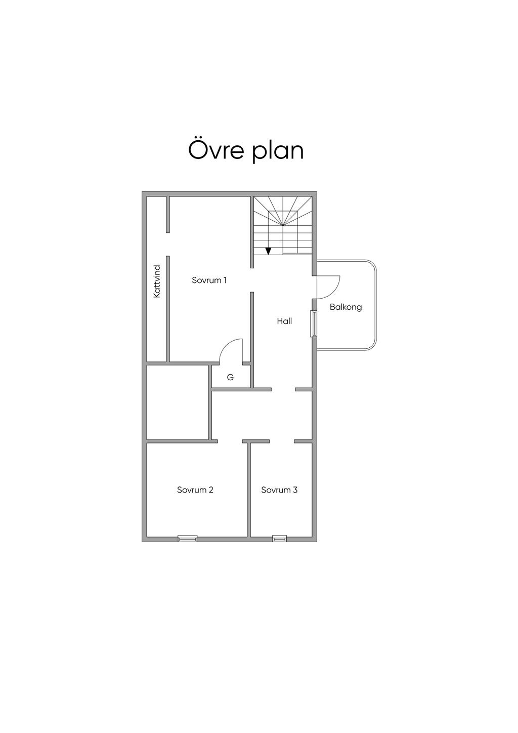 Planlösning övre plan