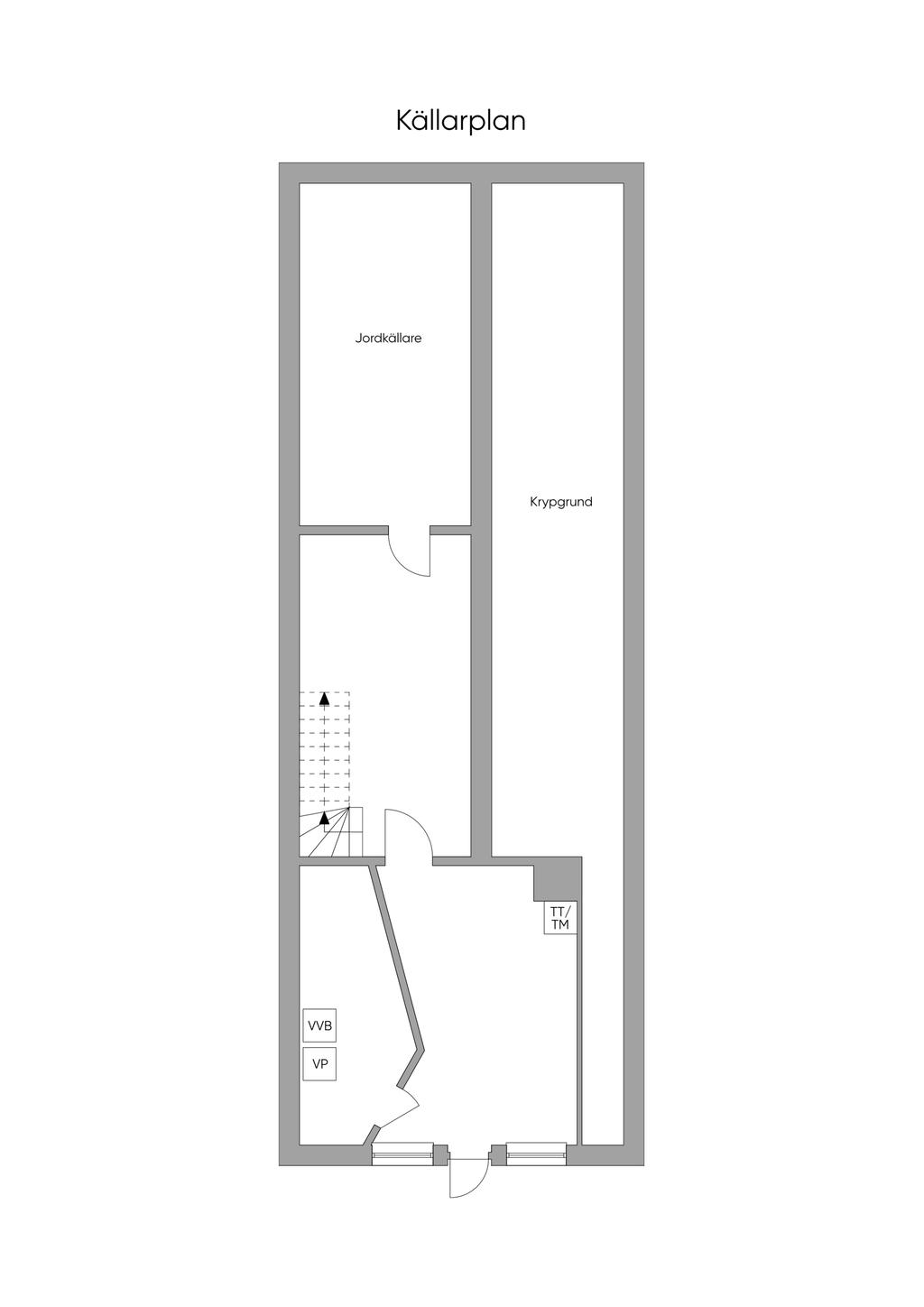 Huvudbyggnad: Källarplan