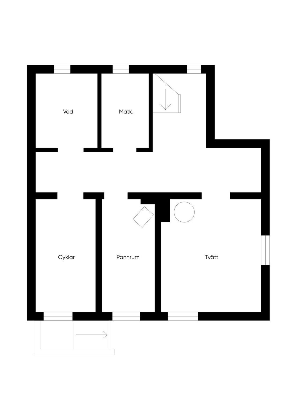 Planritning Källare