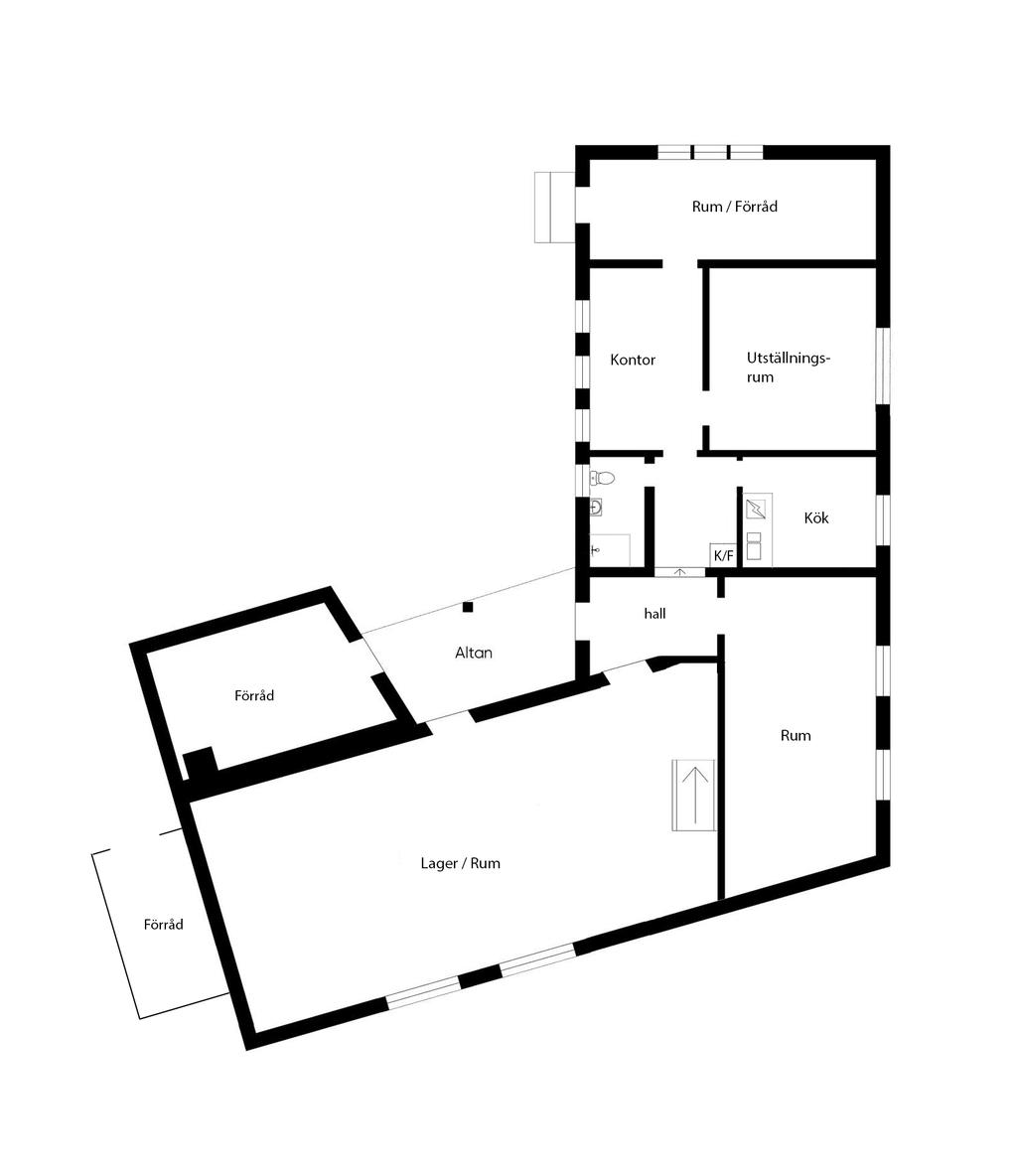 Planritning Röd Byggnad