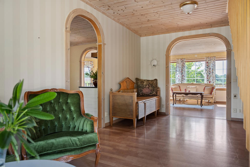 Hall och veranda för umgänge.