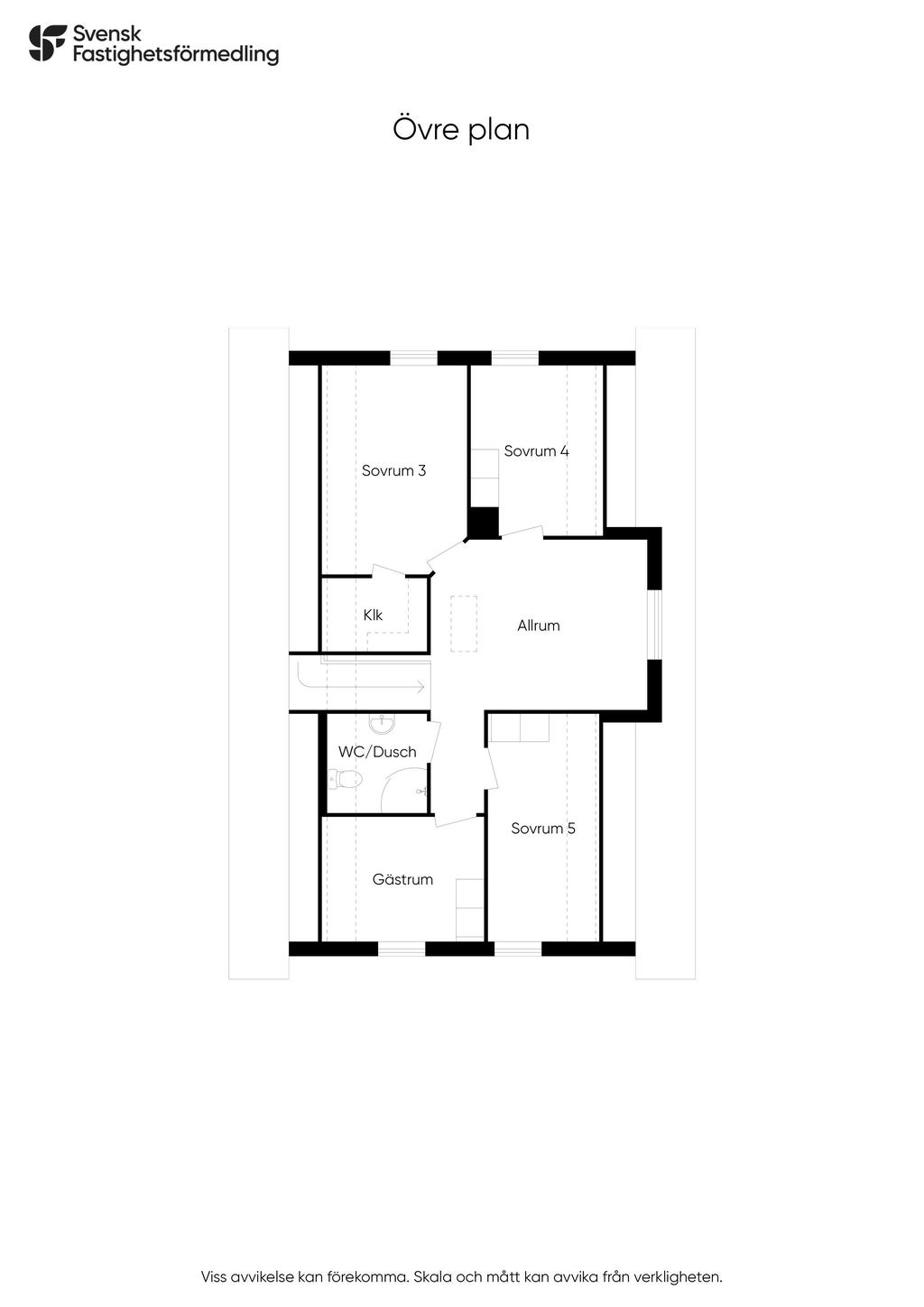 Planlösning övre plan