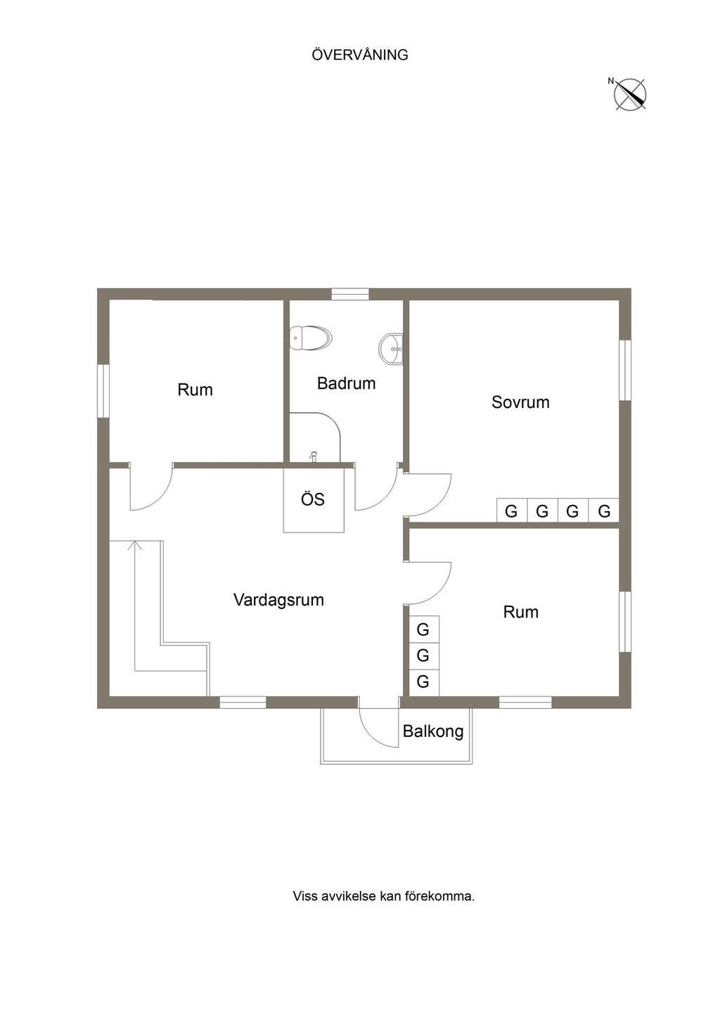 Planlösning ovanvåning