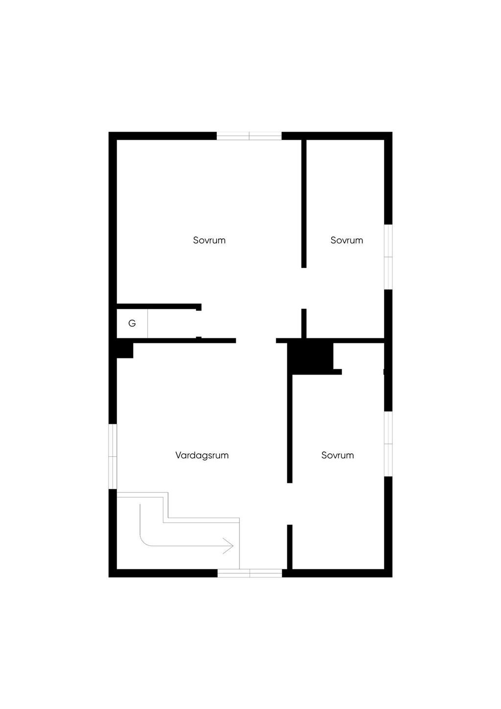 Planlösning - Övre plan