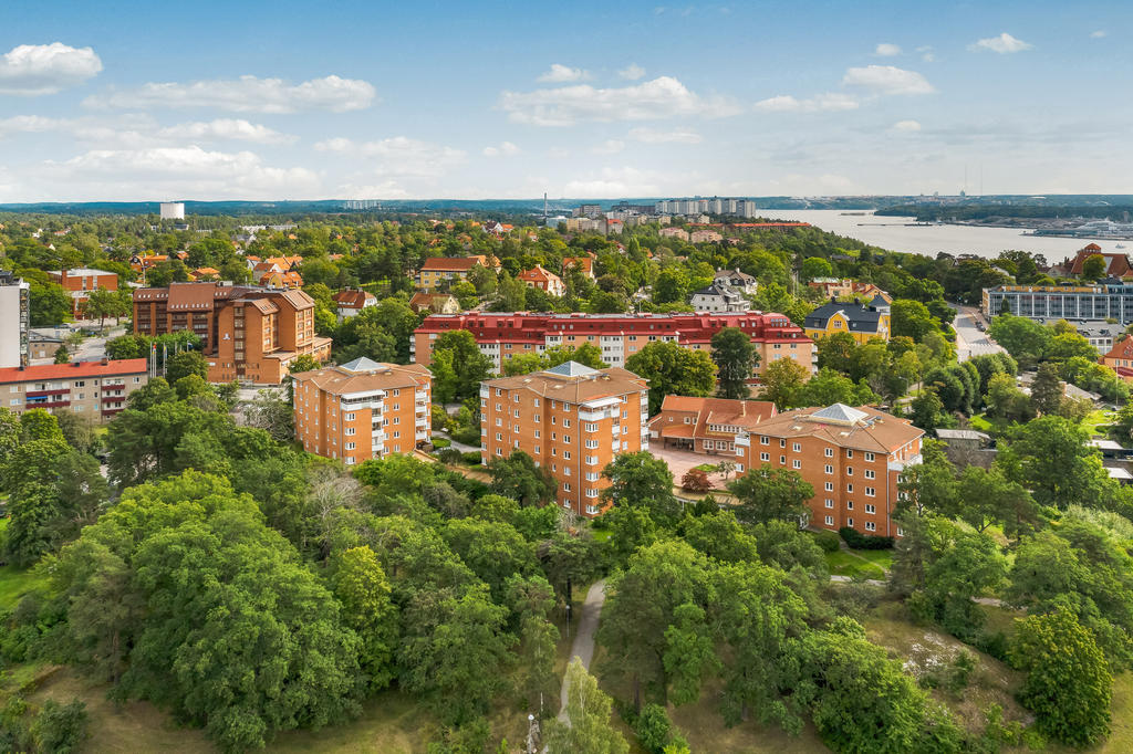 Föreningens från ovan med inloppet i fonden