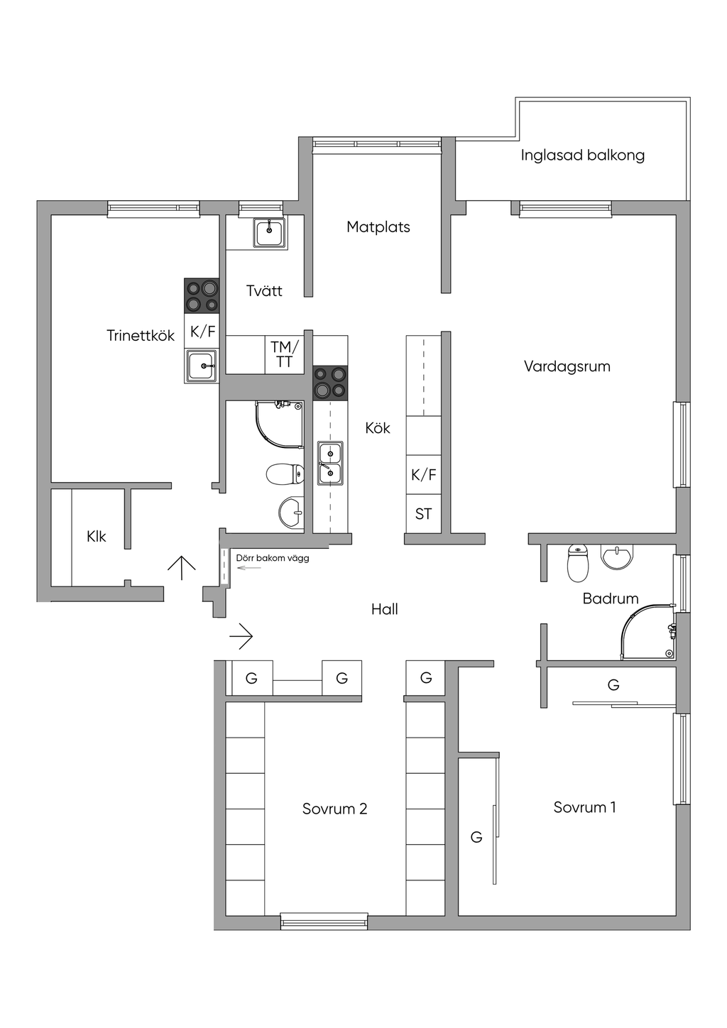 Planlösningen. 