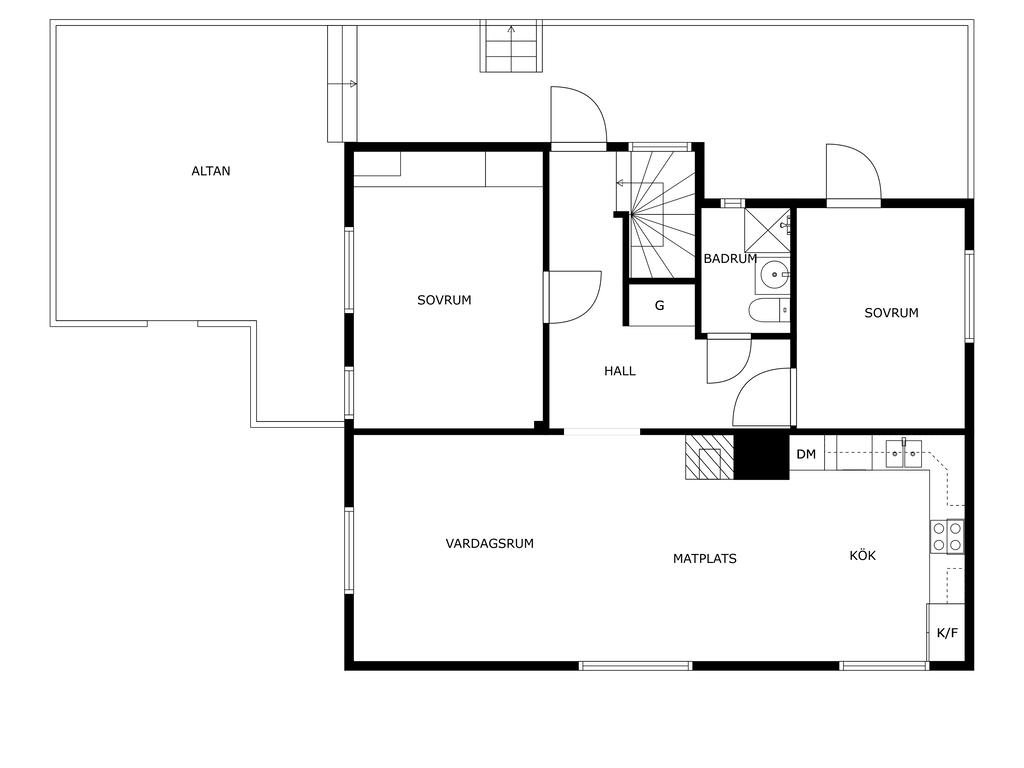 Planlösning övre plan