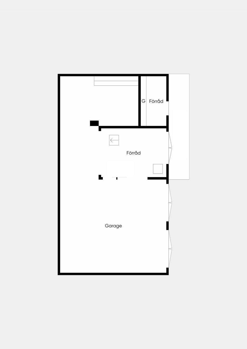 Garagebyggnad vån 1