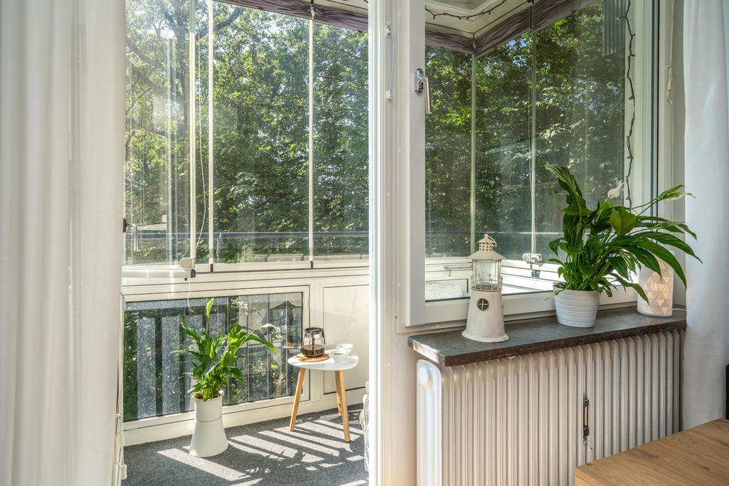Inglasad balkong i söderläge