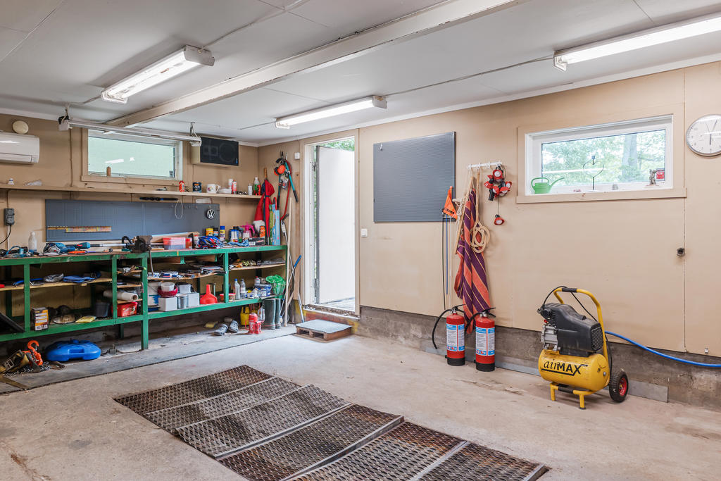 Garaget har smörjgrop