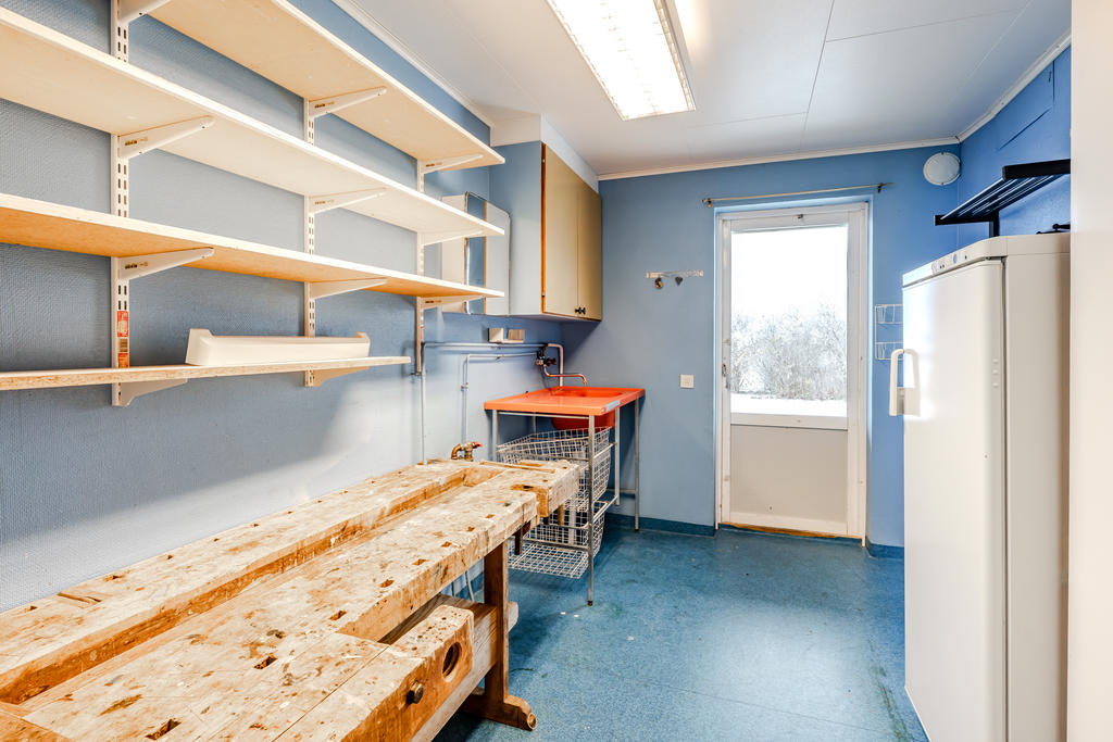 Tvättstuga i sutterängplan