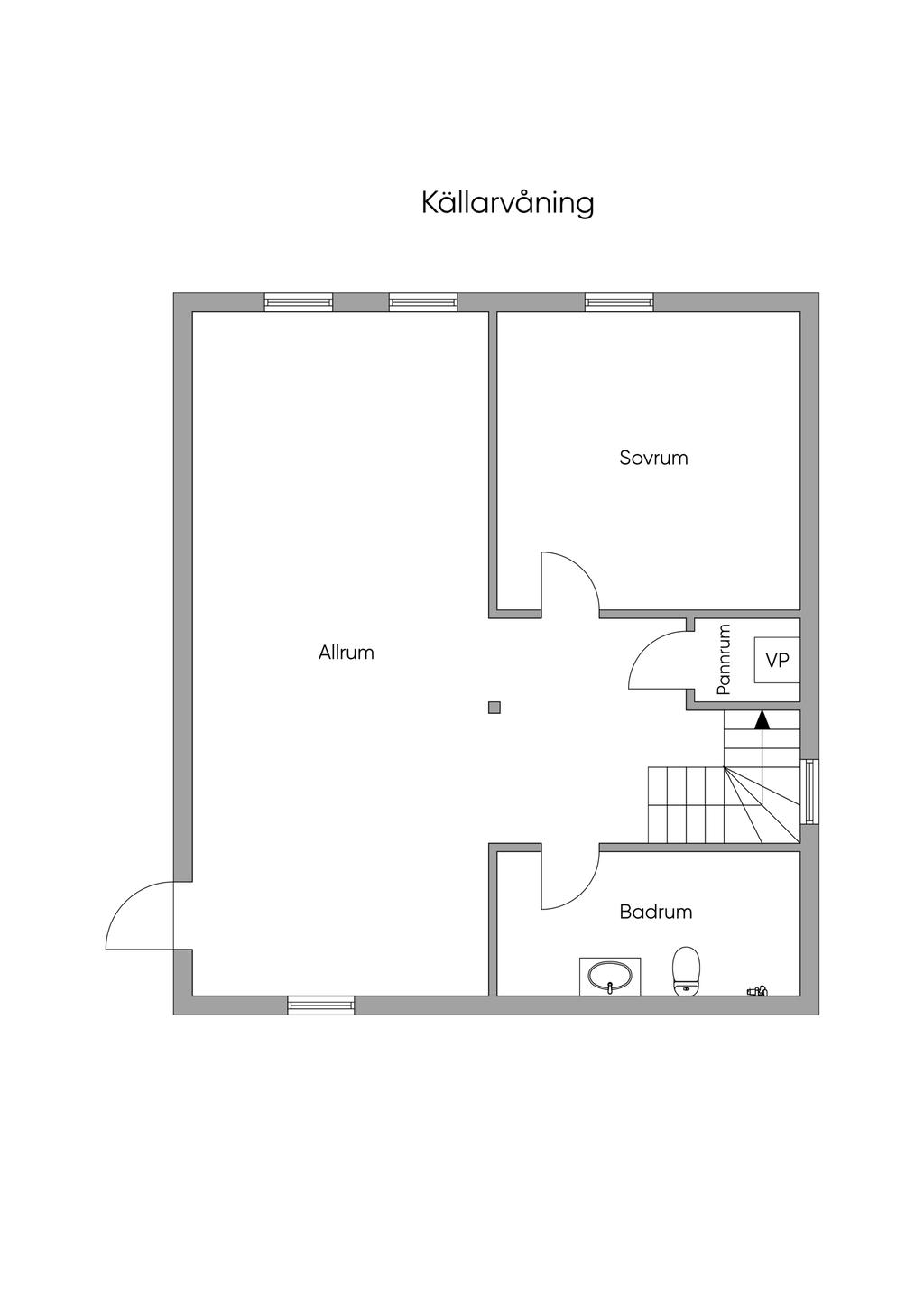 Planritning, Källare