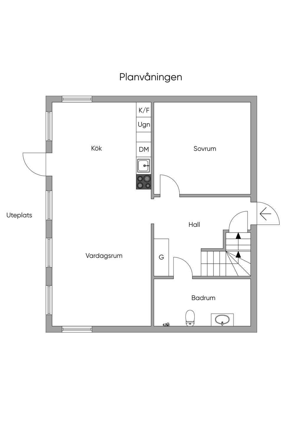 Planritning, Entréplan