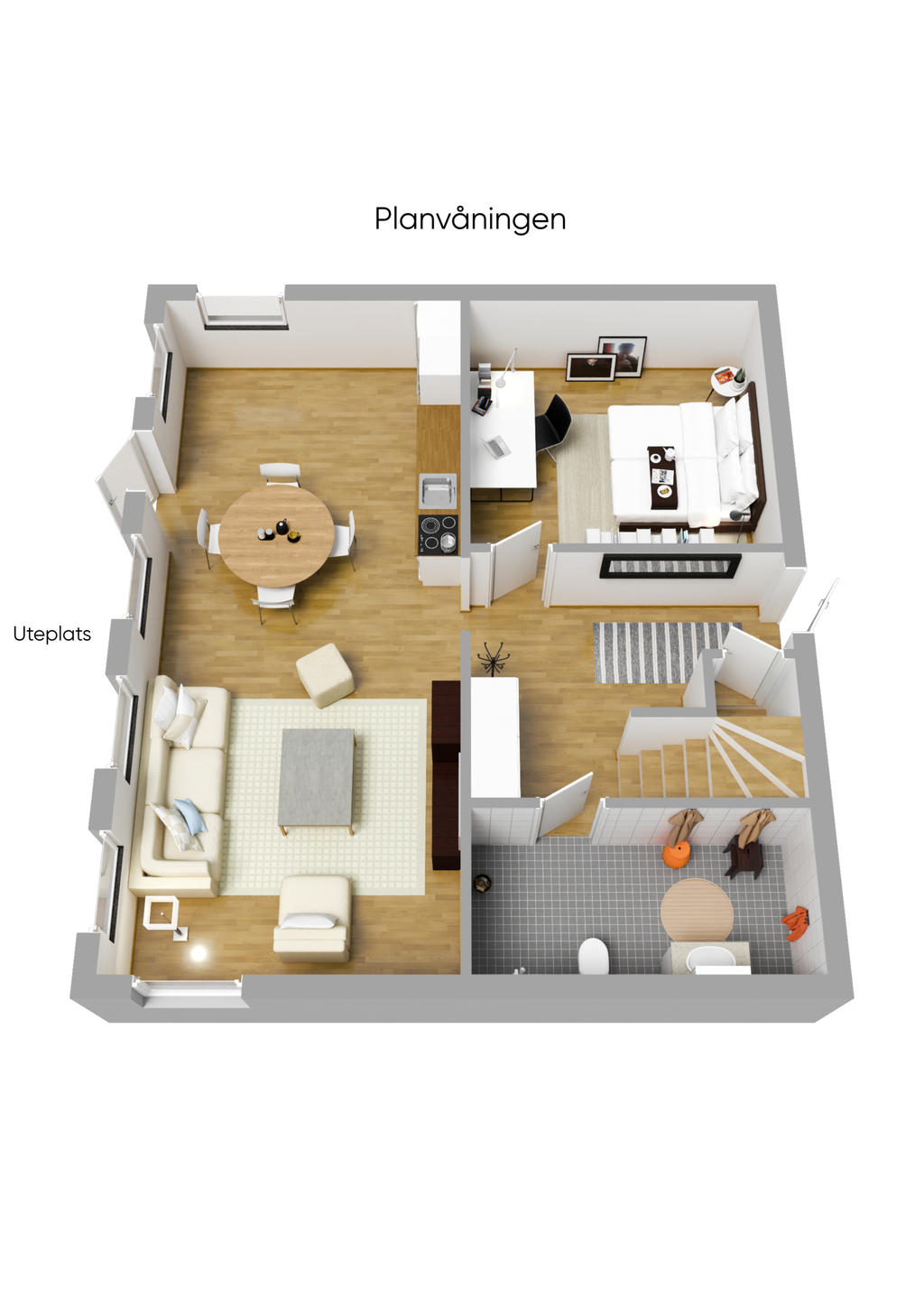 Planritning, Entréplan 3D