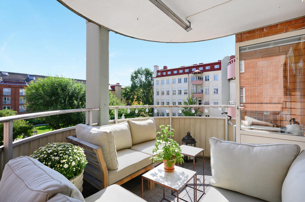 Trevlig balkong med bra solläge