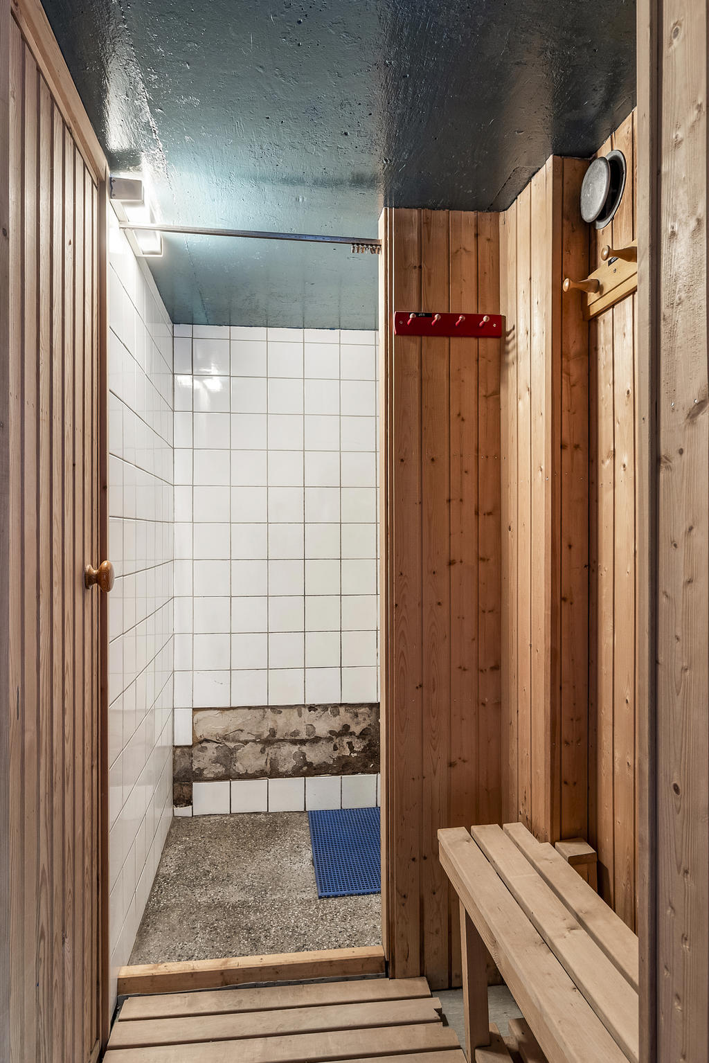 Bastu med duschutrymme