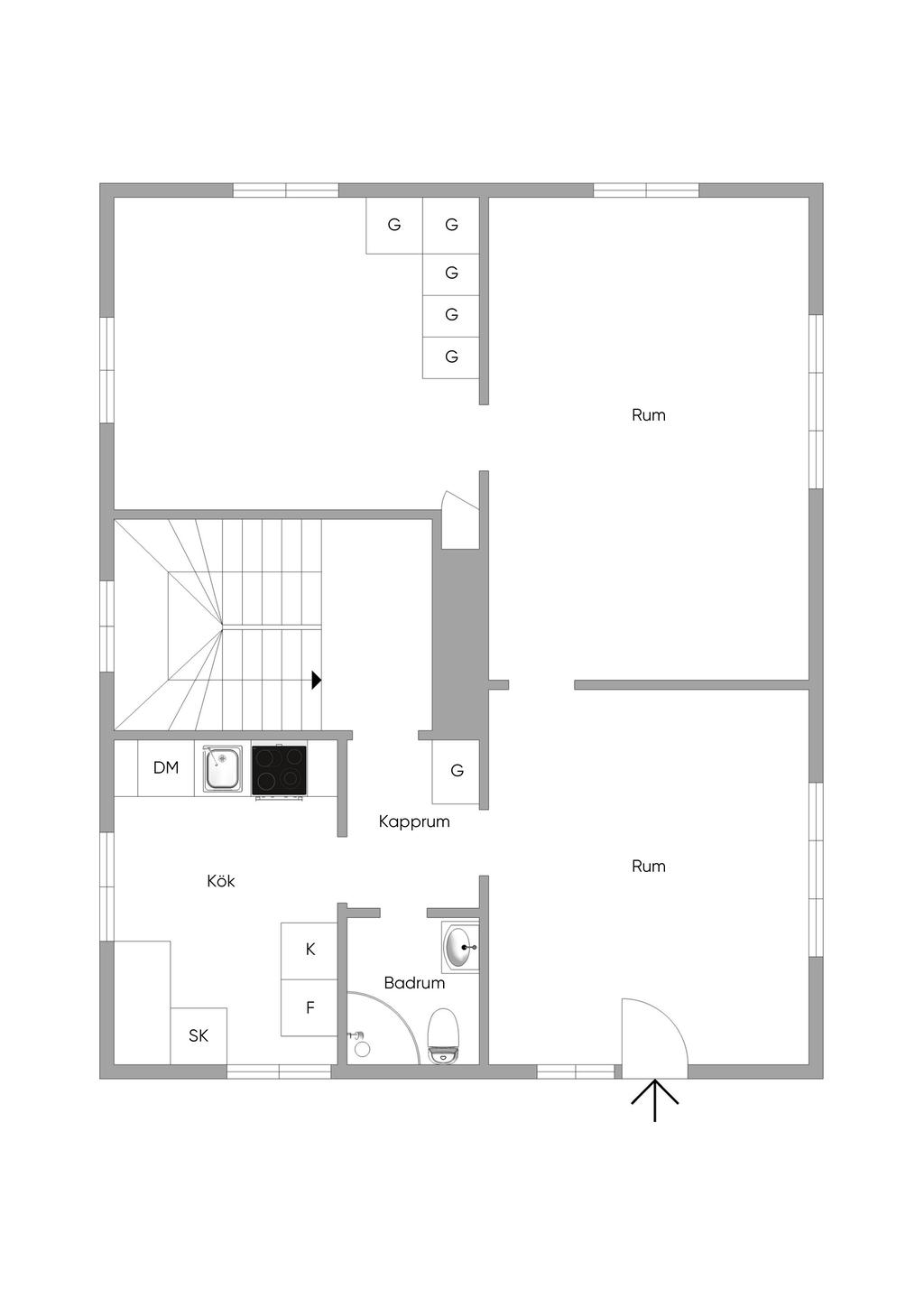 Lägenhet våningsplan 1
