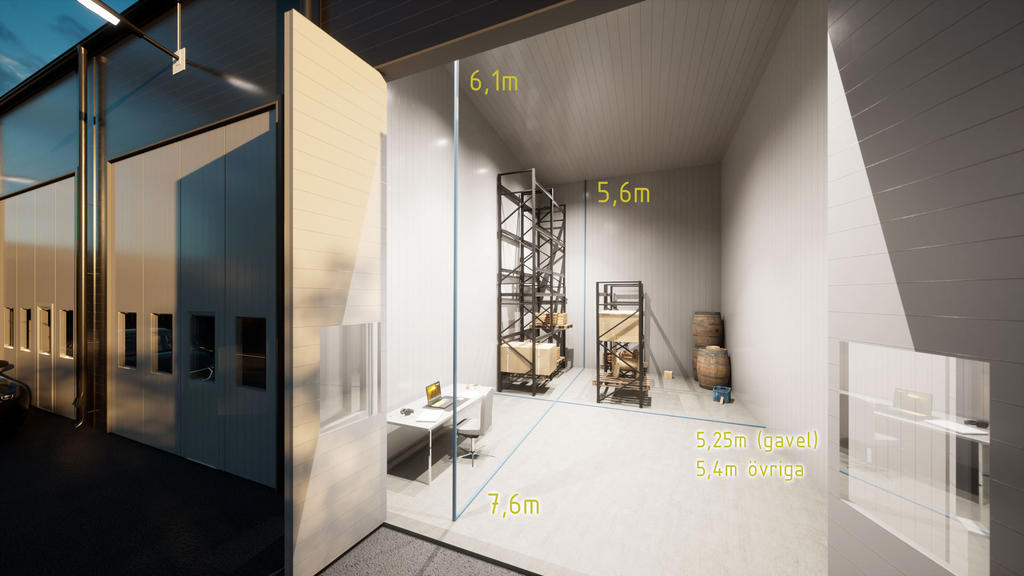 3D visualisering, kan avvika från verkligheten. 