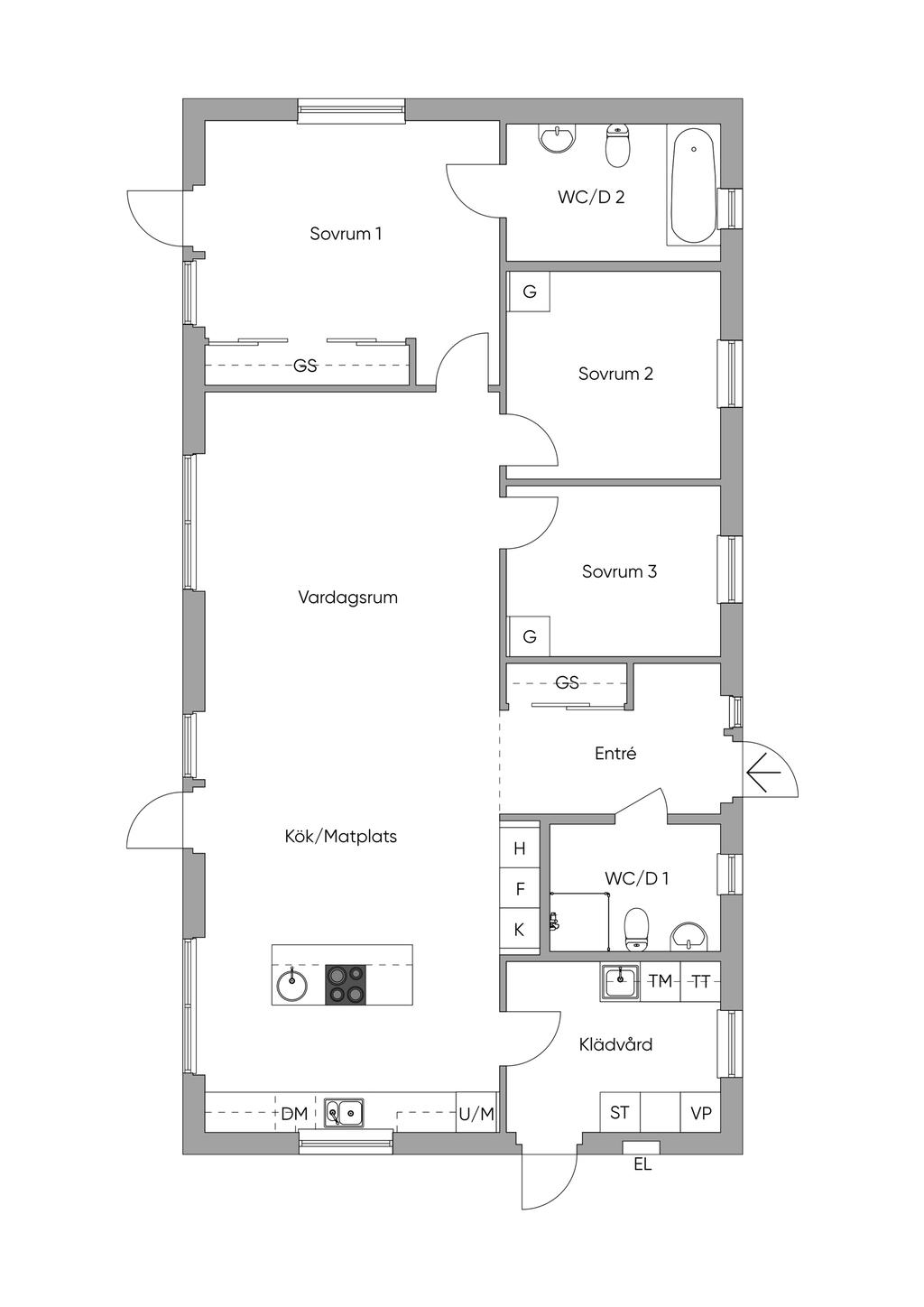 Planlösning 2D